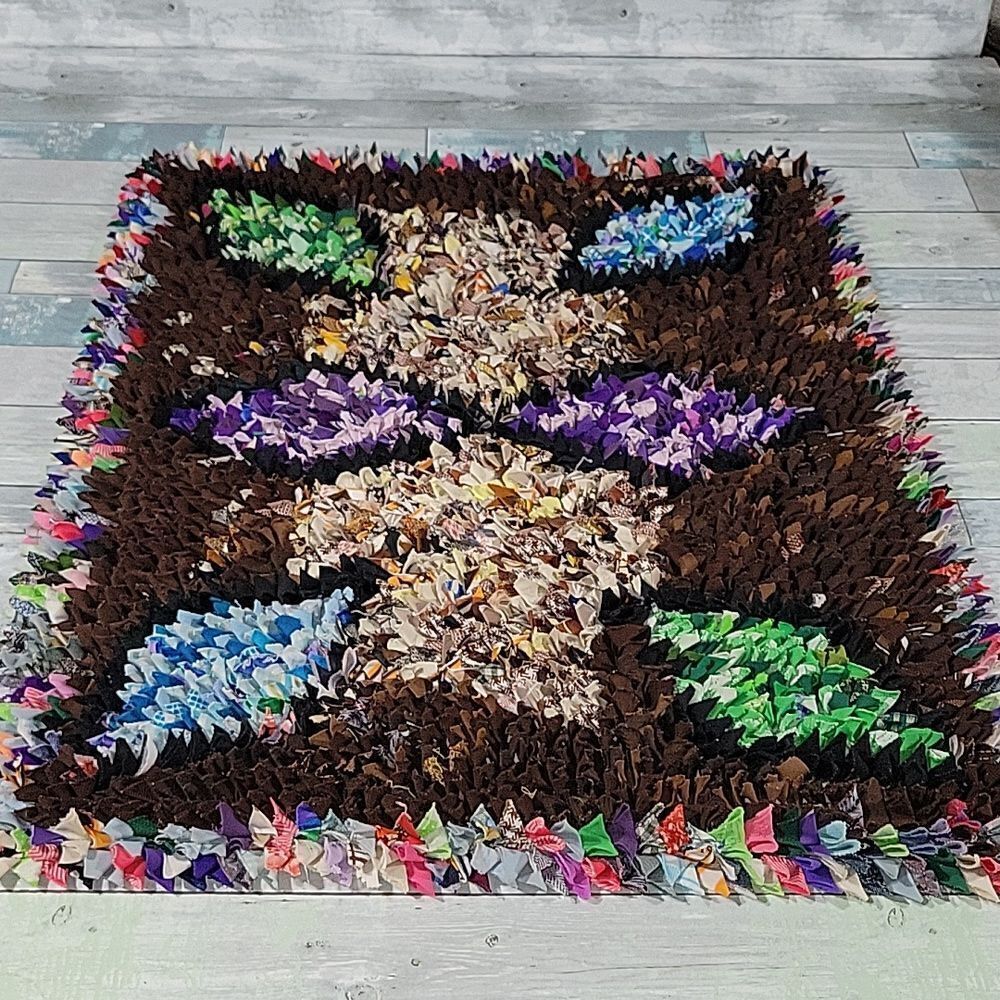Vintage Handmade Rag Rug